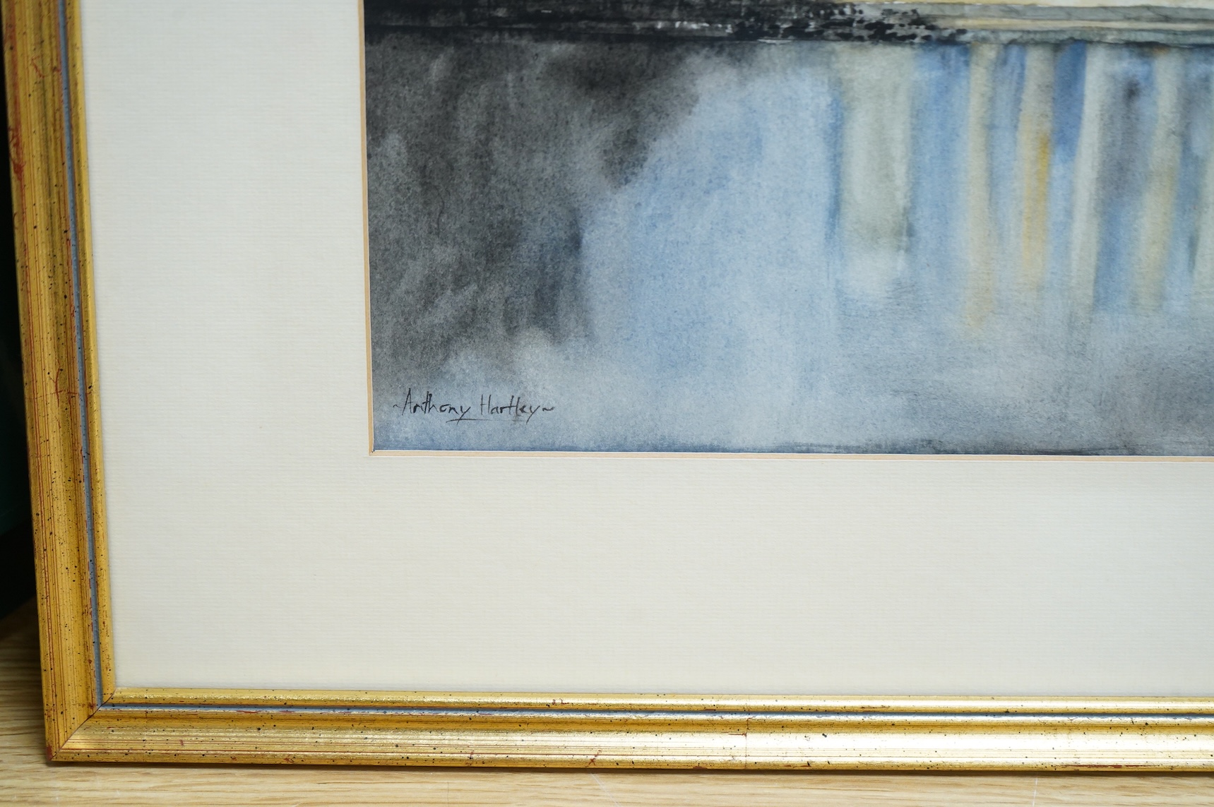 Patrick Nairne (1921-2013), ‘Ditchley Park’, watercolour, together with another watercolour by the same artist, ‘Charlbury’, and one by Anthony Hartley, Stately Home, one signed, largest 26 x 35cm